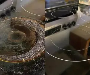 ترفندهای خانه داری؛ ساده ترین روش تمیز کردن گاز شیشه ای بدون خط و خش