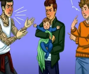 بازی فکری؛ اگه افاده میای به با هوشا ننگ میگی بگو بین جنتلمن ها کدوم پدر واقعی بچه اس