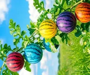باغات میوه ی هوس برانگیز و بی نقص که دهانتان را آب می اندازند/ این هندوانه است؟