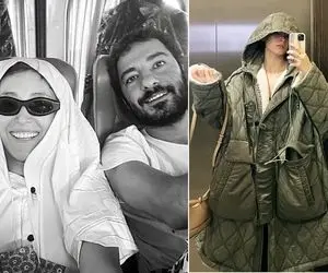 "فرشته خانوم" کاپشنش داره تو تنش زار میزنه؛ نوید حتی تو جیباشم جا میشه!