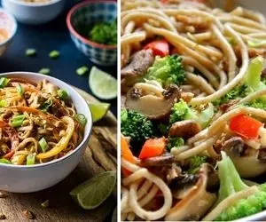 طرز تهیه نودل مرغ و سبزیجات / یه غذای سریع که تا دلت بخواد خوشمزه ست