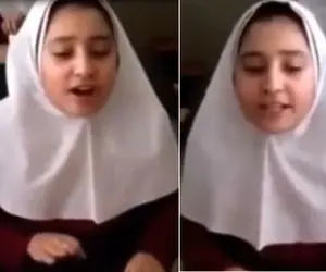 آواز بهشتی؛ با روپوش مدرسه رو ریتم می خونه امشب شب یلداس و اونورم همه به میز میزنن