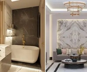 واسه لاکچری کردن خونه بهتر از ماربل شیت ندیدم / از سرویس بهداشتی گرفته تا پذیرایی