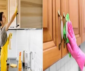 چربی‌ های کله‌ شق و کنه کابینت دیگه دردسر نیستن/ با مواد خونگی بدون بشور بساب تمیز کن