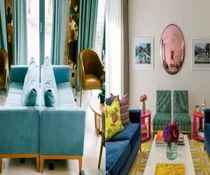 چیدمان دو دست مبل راحتی در پذیرایی/ خیلی حرفه ای خونتو بچین که به فکر هیچکس نرسه