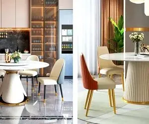 مدل های میز ناهارخوری مینیمال و سفید / اینا دک و پز خونت رو میبره بالا لوکس نشون میدن