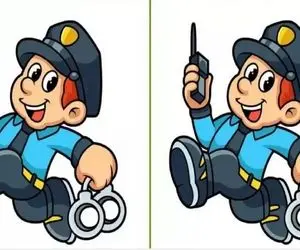 بازی فکری؛ ادعای تیز بینیت زمین و زمانو یکی کرده 3 تا تفاوت پلیس خندان رو بگو