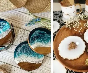 زیر لیوانی رزین مدرن / طراحی های ایده آل و زیبا برای یک پذیرایی منحصر به فرد