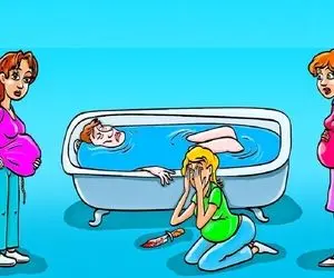 هوش تصویری؛ اگه زی رو دست همه باهوشا بگو کدوم از این خانومای باردار قاتل  همسرشه؟