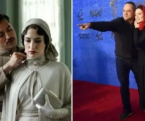 نگار جواهریان و رامبد جوان مثل زوج خز سینما لباس پوشیدند / خاتون با تغییر اجزای صورت