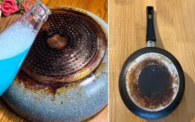 با مایع ظرفشویی و دو سه قلم قابلمه و ماهیتابه سفید میشن / سوخته و چربی چسبیده خداحافظ