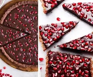 طرز تهیه تارت انار و شکلات / شیک ترین دسر مخصوص شب یلدا