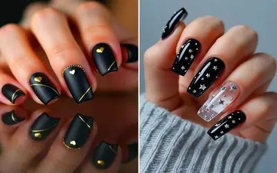 طراحی چیتان پیتان لاک ناخن مشکی / جسور و با دیسیپلین، این دوتارو تو ظاهرت نشون بده