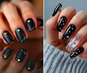 طراحی چیتان پیتان لاک ناخن مشکی / جسور و با دیسیپلین، این دوتارو تو ظاهرت نشون بده