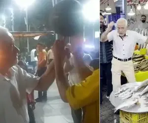 آواز ماندگار؛ صادق بوقی با یه فری استایل تیم شدن تو میدون وسط رشت آو آو آو خوندن