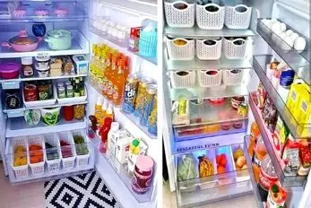 نحوه چیدمان اصولی یخچال و فریزر؛ اینجوری هر خوراکیو سرجای خودش میذاری الکی خراب نمیشه