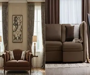 انتخاب پرده برای مبل قهوه‌ ای/ست کردن این دو خیلی راحت‌ تر از چیزیه که فکر می‌ کنید