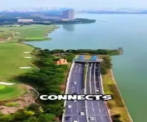 معماری خلاقانه؛ چین تونل زده ورودیش روی زمینه بقیش زیر آب از این سر دریا میرن اون سرش