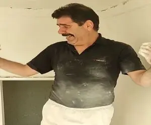 آواز شاد؛ مرد گچ کار رقص قلب شوک زده میره بندری هر کی همکارش باشه عمرا پیر بشه کنارش