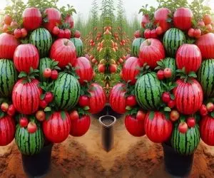 کشاورزی نوین؛ یه سیب هایی پرورش دادن شیرین و گنده با دست فشار میده میترکن انقد آبدارن