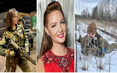 (عکس) ملکه زیبایی اوکراین هم دست به سلاح شد؛  آناستازیا لِنا کیست؟