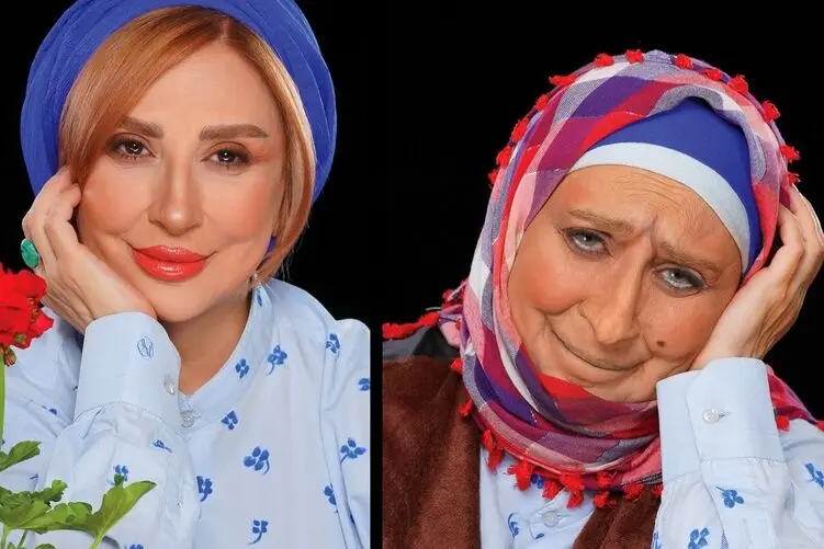 دابسمش مرجانه گلچین با گریم مادربزرگ در خونه مادربزرگه/عروسکش ترسناک بود ولی مرجانه..