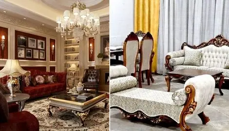 انواع مبلمان کلاسیک (فرانسوی، ایتالیایی، انگلیسی، نئوکلاسیک)؛ قیمت و ست با دکوراسیون