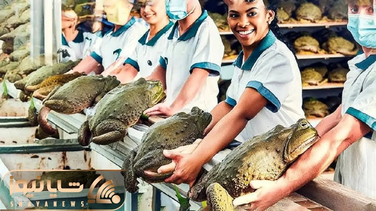 فرآوری قورباغه؛ آقاهه کله خر 1000 تا قورباغه رو ریخته تو گونی اونام هی بال بال میزنن