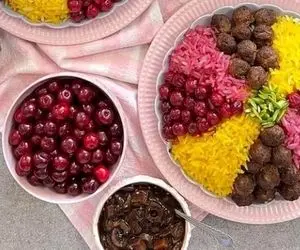 طرز تهیه آلبالو پلو با گوشت قلقلی + فوت کوزه گری