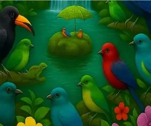 بازی فکری؛ اگه تیزی چشمات پشه رو تو هوا میزنه سنجاب رو تو باغ پرندگان پیدا کن