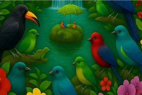 بازی فکری؛ اگه تیزی چشمات پشه رو تو هوا میزنه سنجاب رو تو باغ پرندگان پیدا کن