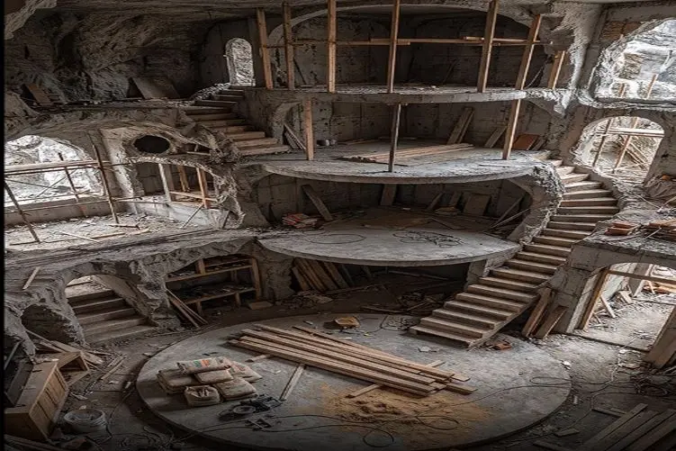 معماری خلاقانه؛ خونه رو تریبلکس بهم مرتبط ساختن رو تخت دراز میکشن خطر سقوط دارن
