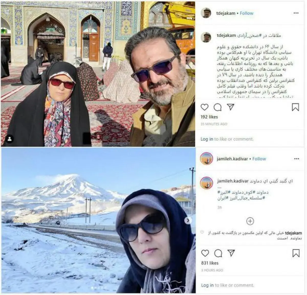 جمیله کدیور همسر مهاجرانی به ایران بازگشت