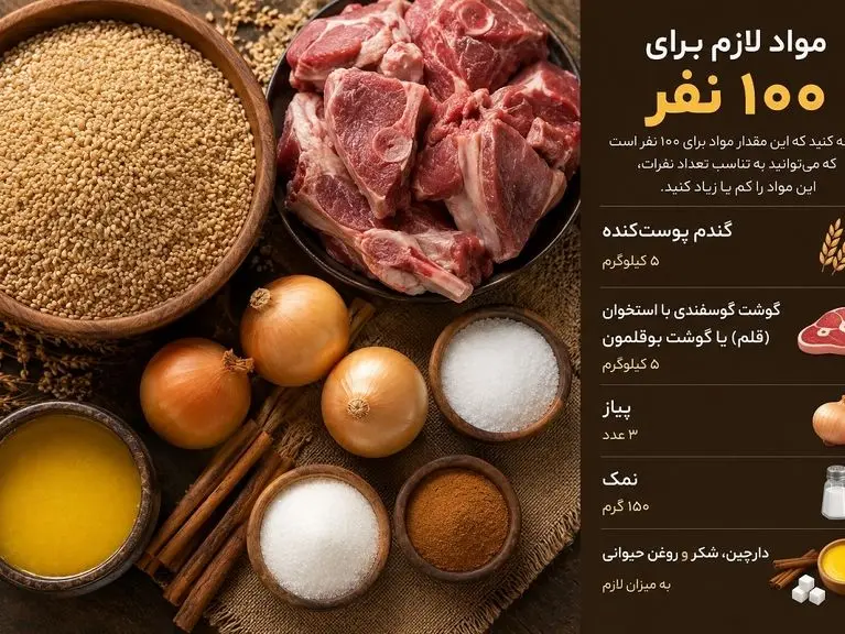 طرز تهیه حلیم نذری اربعین برای 100 نفر مرحله به مرحله