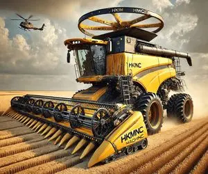 کشاورزی نوین؛ کمباین کارخونه سرخود گندم 10هکتار زمین  تو 10ثانیه جمع و آرد کرد