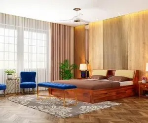 چیدانه خیلی قشنگ؛ بیخود خنزر پنزر نریز تو اتاق خواب اینجوری شیک و ساده بچین همیشه مده