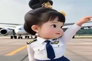 آواز شاد؛ رقص ترند اینستاگرام خانم خلبان تو باند فرودگاه که خیلی خفن و باحاله