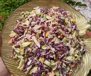 آموزش آشپزی؛ وقتی هیچی تو خونه نیست با 2 - 3 قلم مواد این سالاد خوشمزه رو درست کن