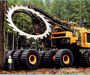 ماشین‌های غول پیکر؛ با این غول بی شاخ و دم افتادن به جون جنگل و درختاش