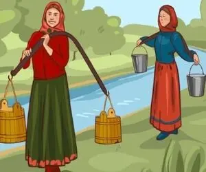 بازی فکری؛ به تصویر نگاه کن و بگو که کدام یک از این خانم ها آب بیشتری را حمل می کند