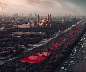 (تصاویر) شبیه سازی زیبای هوش مصنوعی از پیاده روی روز اربعین در آینده؛ عشقی بی پایان