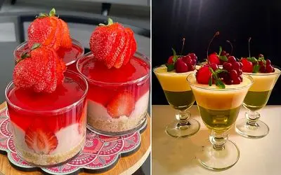 طرز تهیه دسر لیوانی مجلسی / یه دسر ساده و خوشمزه که جون میده واسه مهمونیا