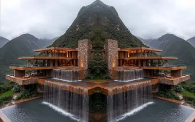 معماری خلاقانه؛ ویلای اعیونی ساخته استخرش آبشار دار با جکوزی مستر ویو لاکچری