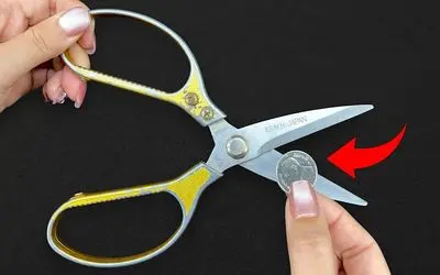 ترفندهای خانگی؛ تیز کردن قیچی با یه سکه مثل تیغ برنده میشه