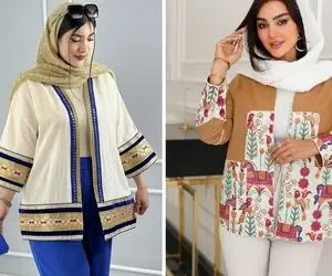 مانتو خرجکار با اصالت و زیبا / مناسب ترین برای مهمانی غیر رسمی و تولدهای که همه شیکن