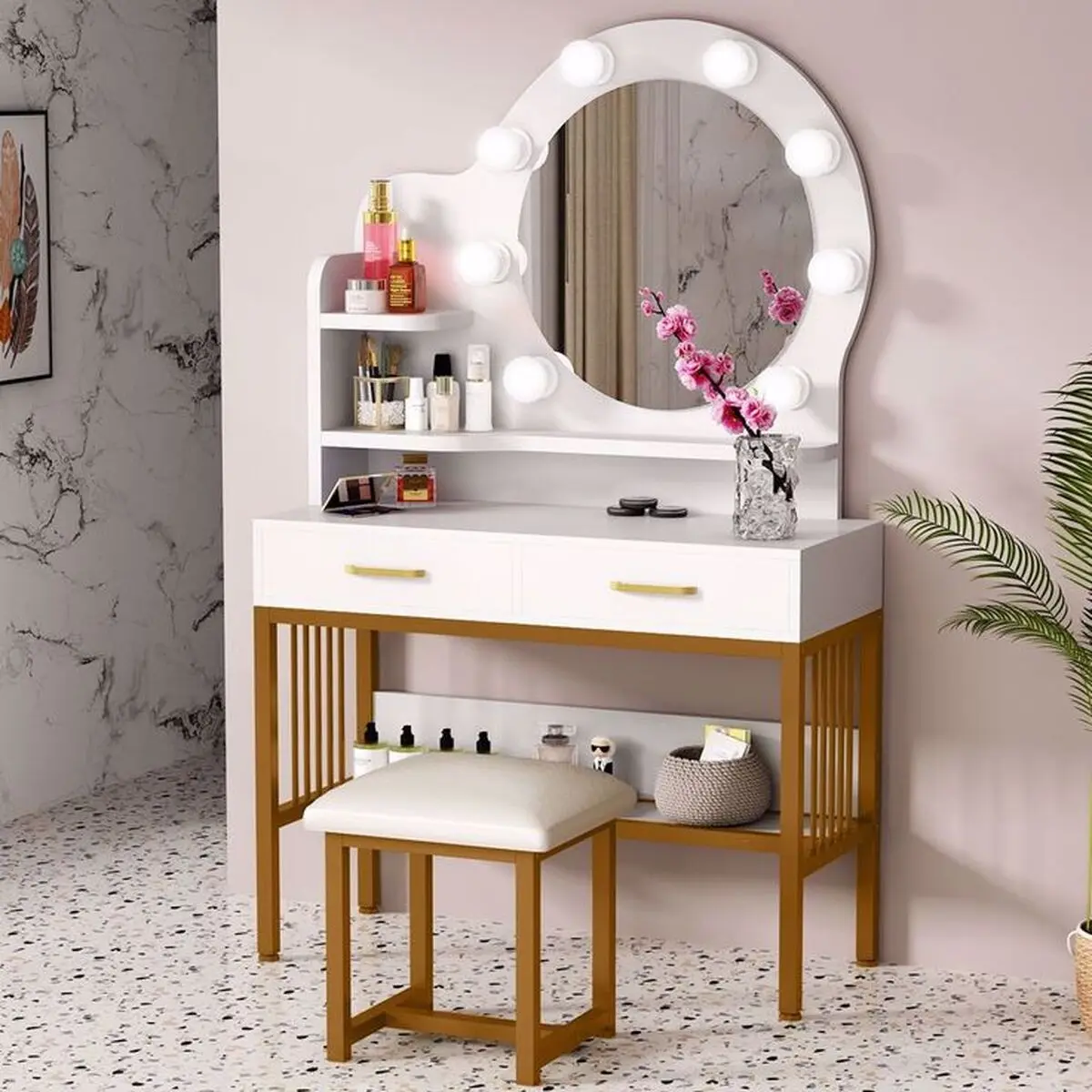 میز آرایش برای فضای کوچیک