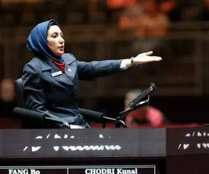 زن ایرانی نیمه‌نهایی تنیس روی میز المپیک توکیو را قضاوت کرد 