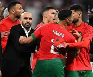 (عکس) حرکت جنجالی چند بازیکن مراکش بعد از باخت به کرواسی