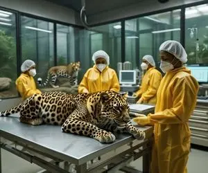 فرآوری پلنگ؛ پلنگ رو پوست می کنن با کیف و کفش ازش گسب ثروت می کنن