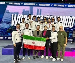 ایران روی سکوی جهان؛ تیم ملی تکواندو مردان نائب قهرمان شد